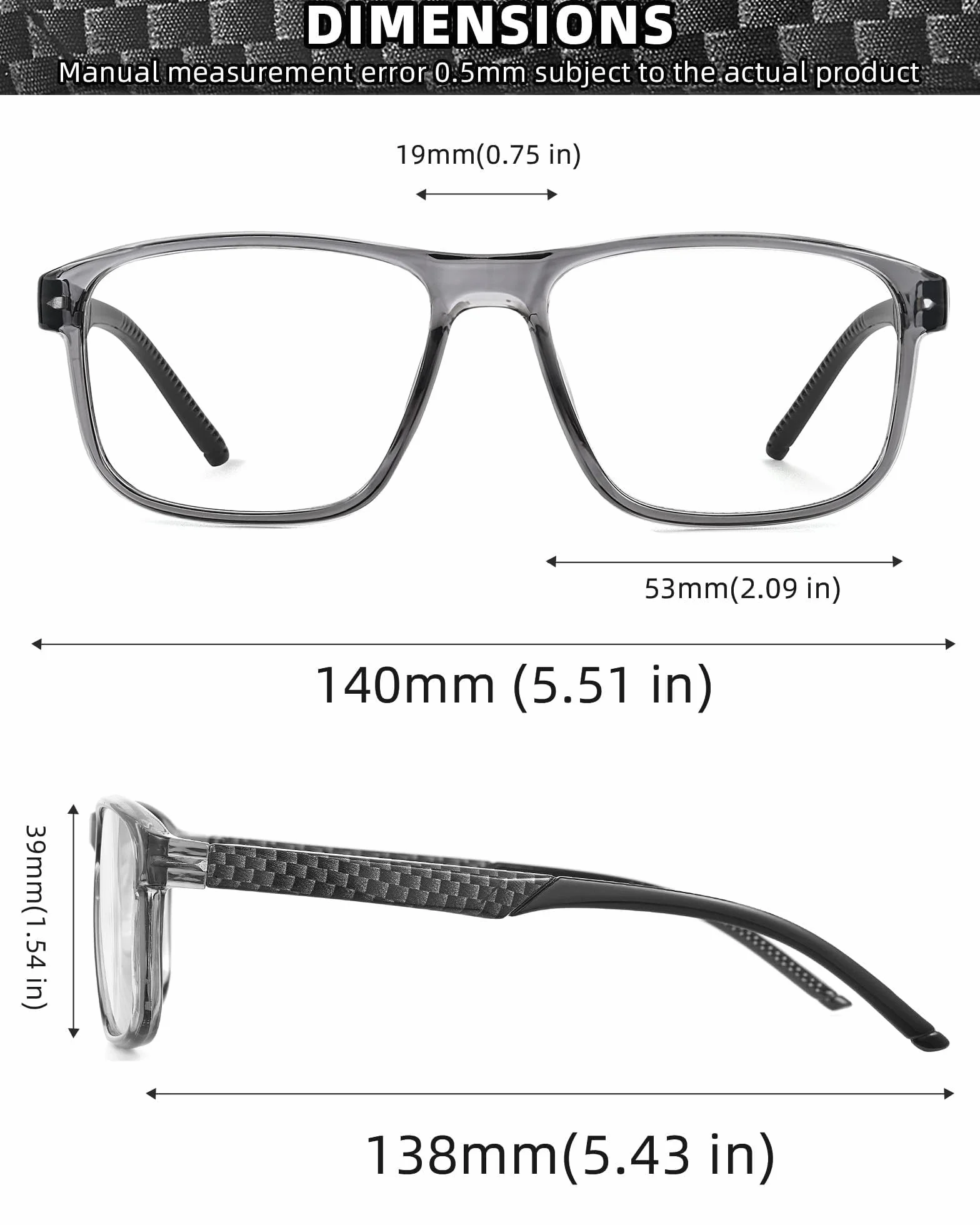 JM Lunette Loupe Homme avec CharnièRes à Ressort, Rectangulaire Classique Lunette de Lecture Anti Lumiere Bleue 4 Paquets