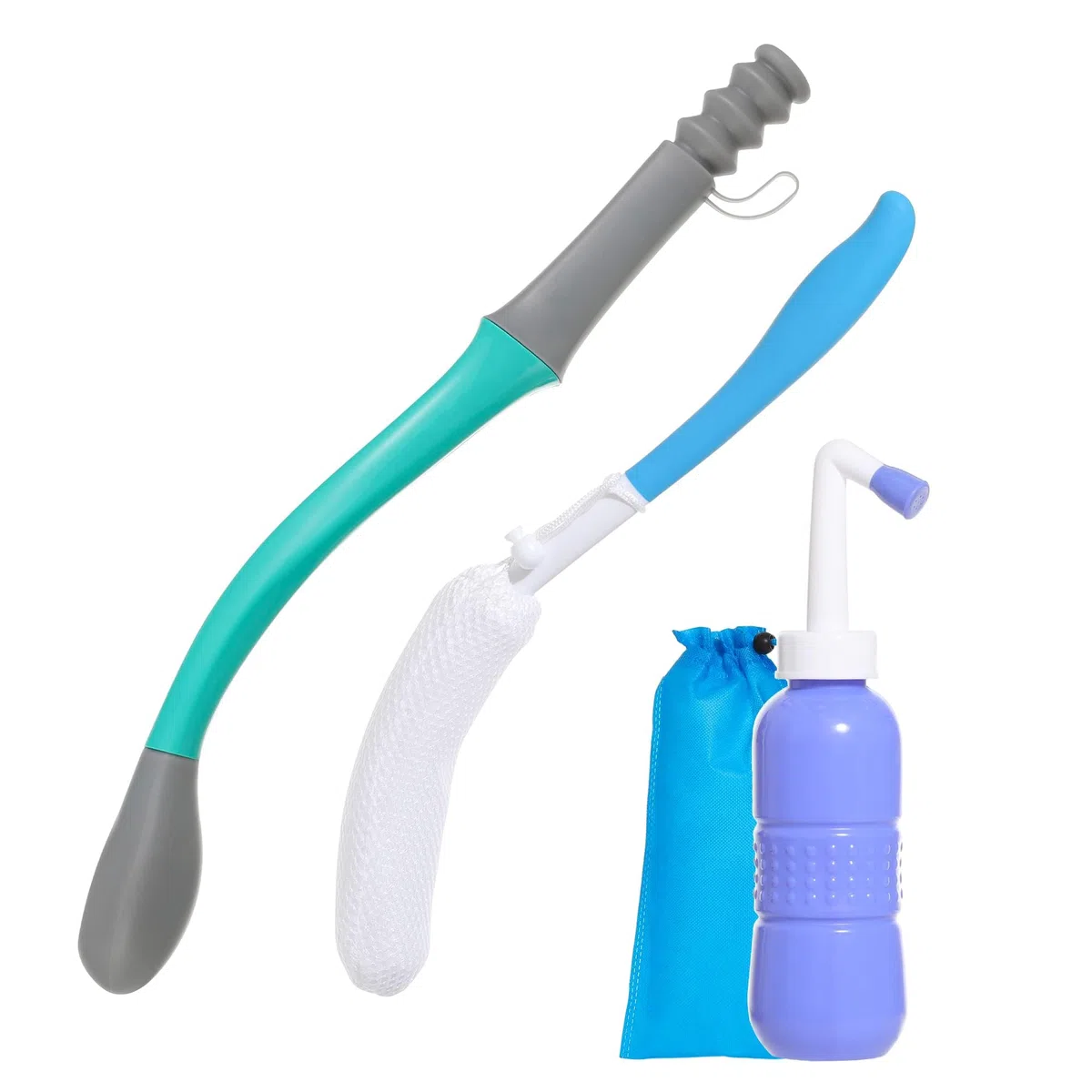 Outil de toilette, longue portée, Comfort Wipe, kit d'aide pour essuyer les toilettes avec long manche pour les personnes en surpoids, les personnes âgées et les handicapés, aide au nettoyage Bottom