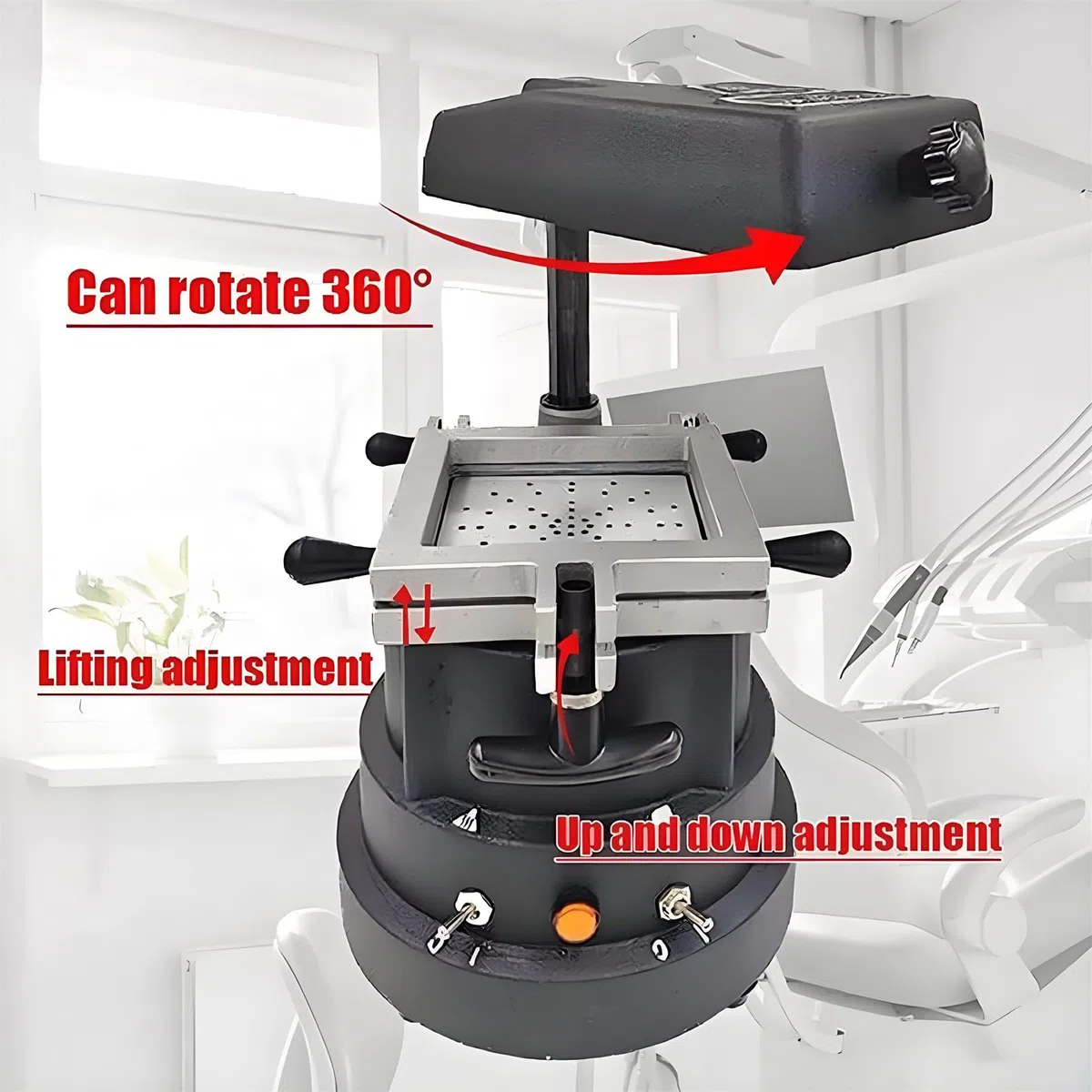 Machine de thermoformage Dentaire sous Vide 1200 W, Moulage Automatique pour plaques de Contention, protège-Dents et couronnes - Utilisation en Laboratoire et en Clinique