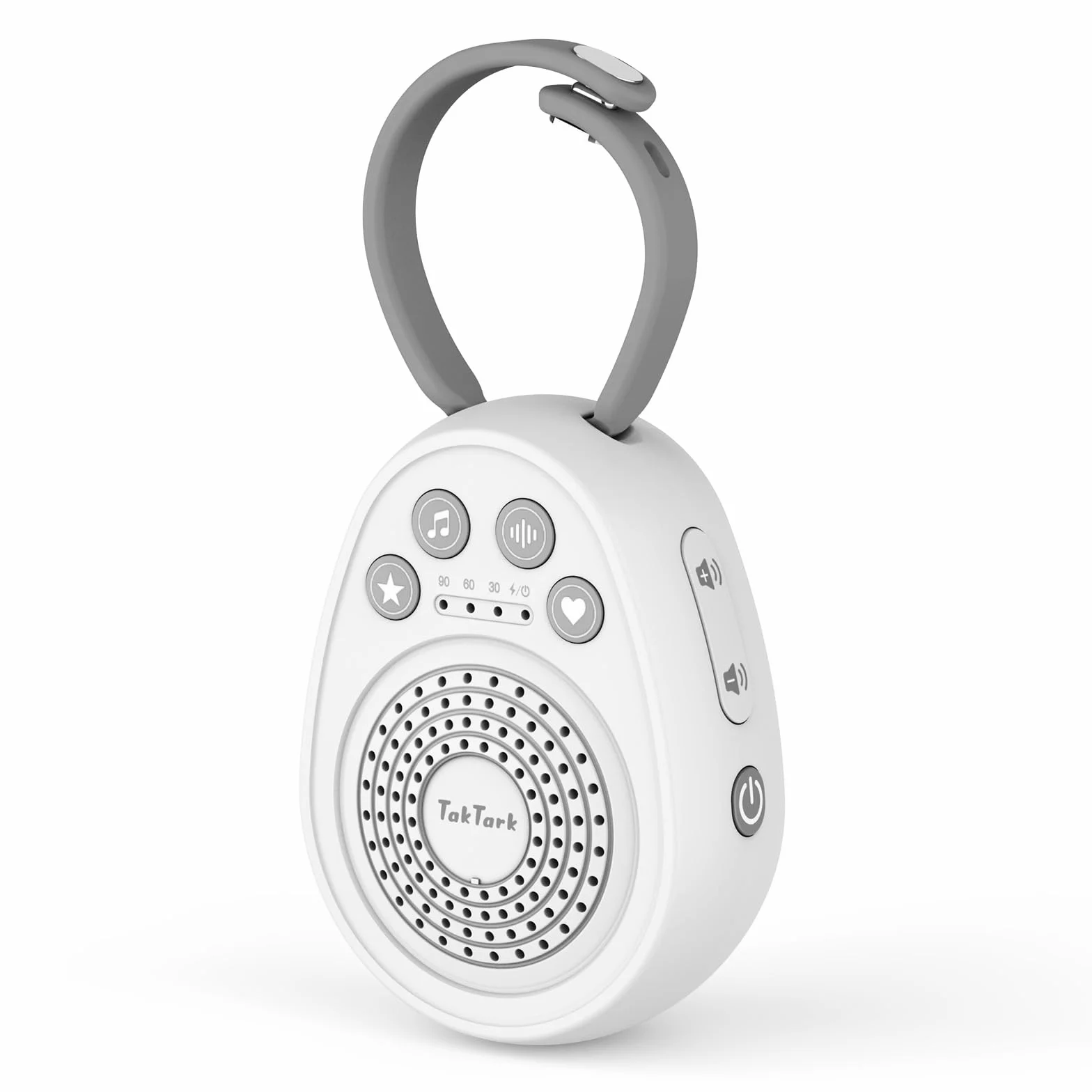 TakTark Bruit Blanc Bebe, Machine à Bruit Blanc Portable White Noise Machine Aide au Sommeil pour Enfant et Adult avec 20 Sons Apaisants pour le Sommeil, USB Rechargeable