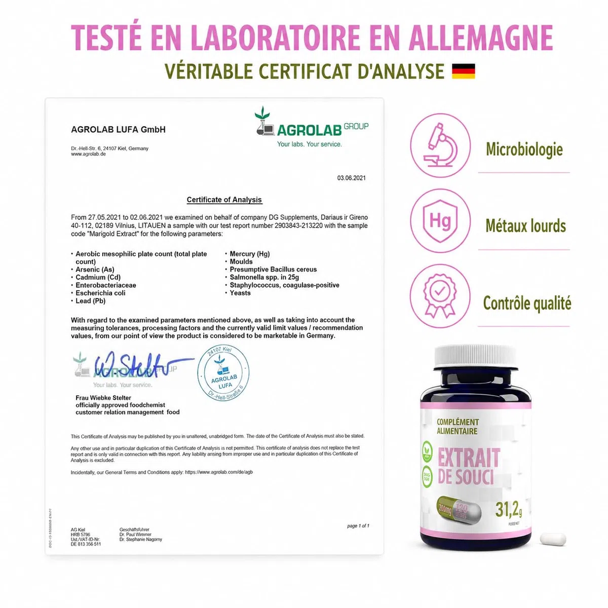Hepatica Lutéine | 40 mg & Zéaxanthine 8 mg | extrait de souci 200 mg | 120 gélules végétales | Tagetes erecta | GMP & Testé en Laboratoire Indépendant