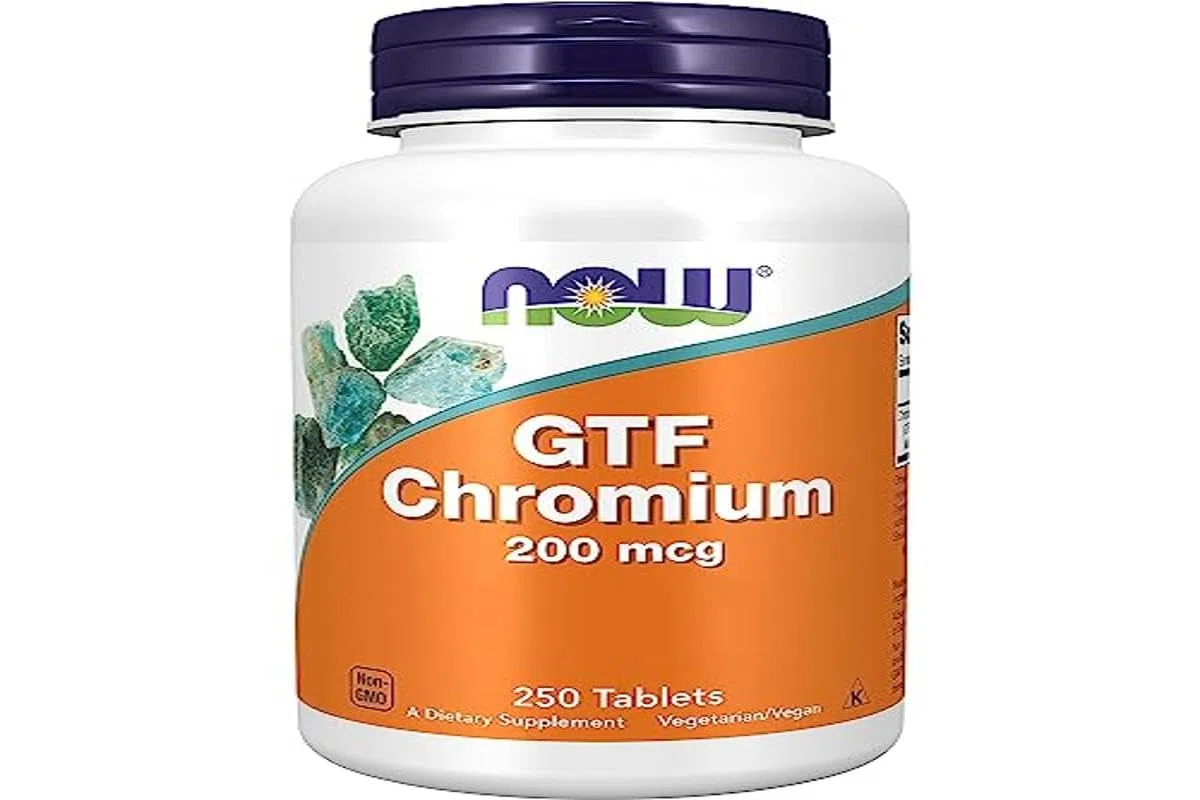 Now Foods, GTF Chromium (Chrome) 200mcg, 250 Comprimés végétaliens, Testé en Laboratoire, Sans Soja, Sans Gluten, Végétarien, Sans OGM