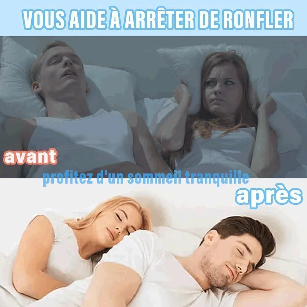 Anti Ronflement Efficace Puissant, 2 Pièces Gouttiere Dentaire Bruxisme en TPE Souple, AIOUTGOGO Orthese Gouttière Anti Ronflement- Apnée Du Sommeil, Prêt à l'emploi, Confort Sommeil Paisible