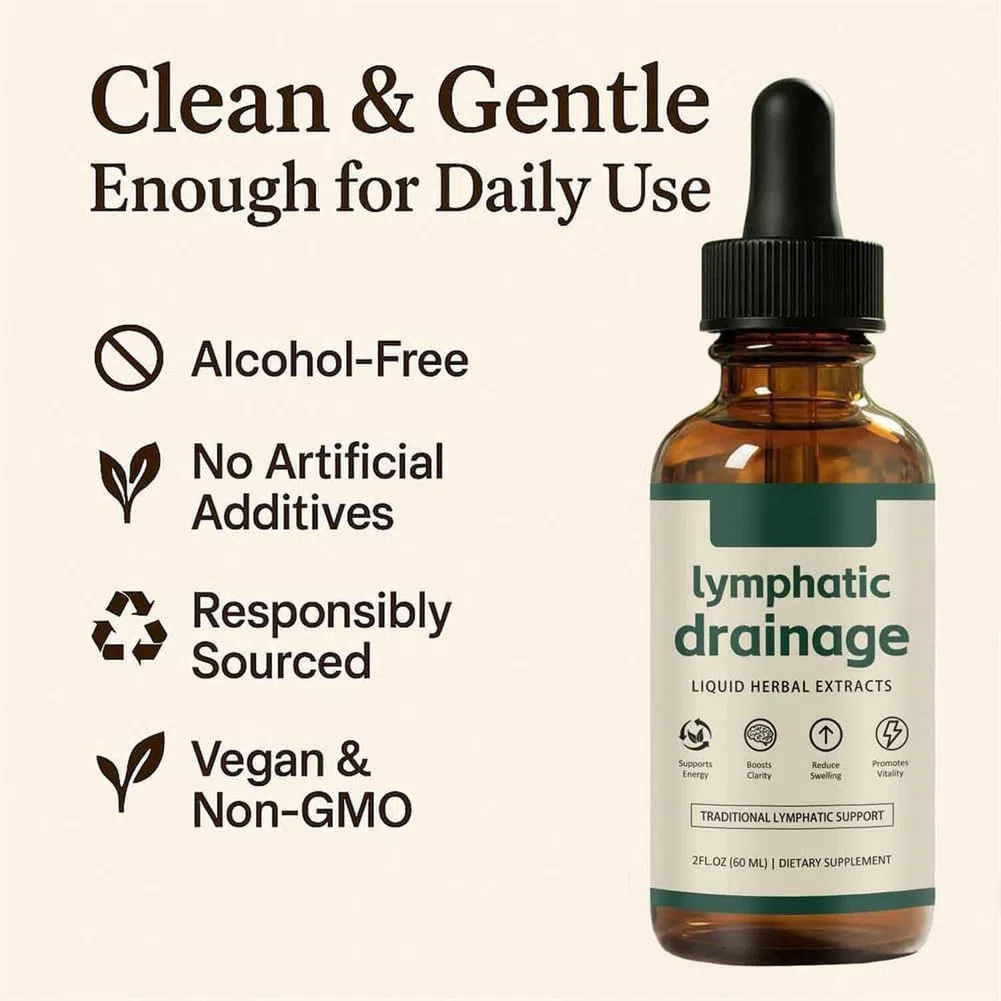 Lymphoria Drops, Lymphoria Lymphatic Drainage Drops, Promotes the Efficient Drainage of the Lymphatic System to Promote Overall Health, Natural Ingredients, Quick and Effective, for Women & Men (2pcs)