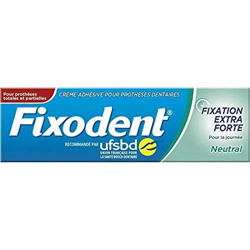 Fixodent Fixation Extra Forte Pour la Journée Neutral 47g (lot de 3