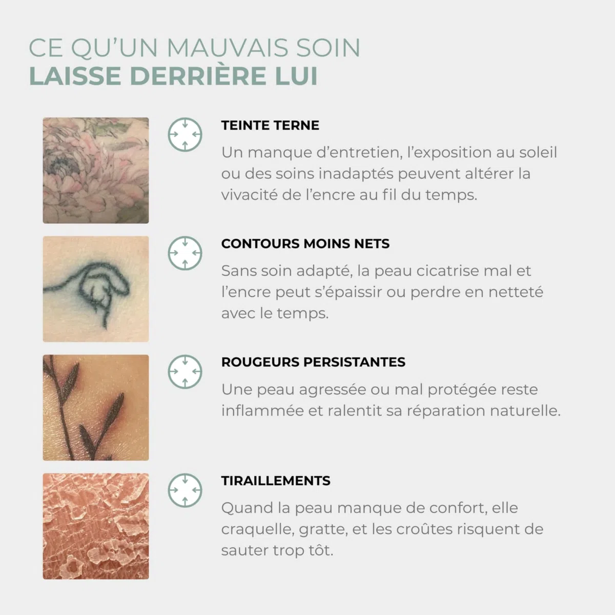 Baume Réparateur Tatouage,Crème de Soin pour Tatouage,Baume Hydratant Naturel,Soin Cicatrisant Accéléré,Améliore la Couleur,Non Grasse,Crème Professionnelle pour Tatouages Neufs et Anciens