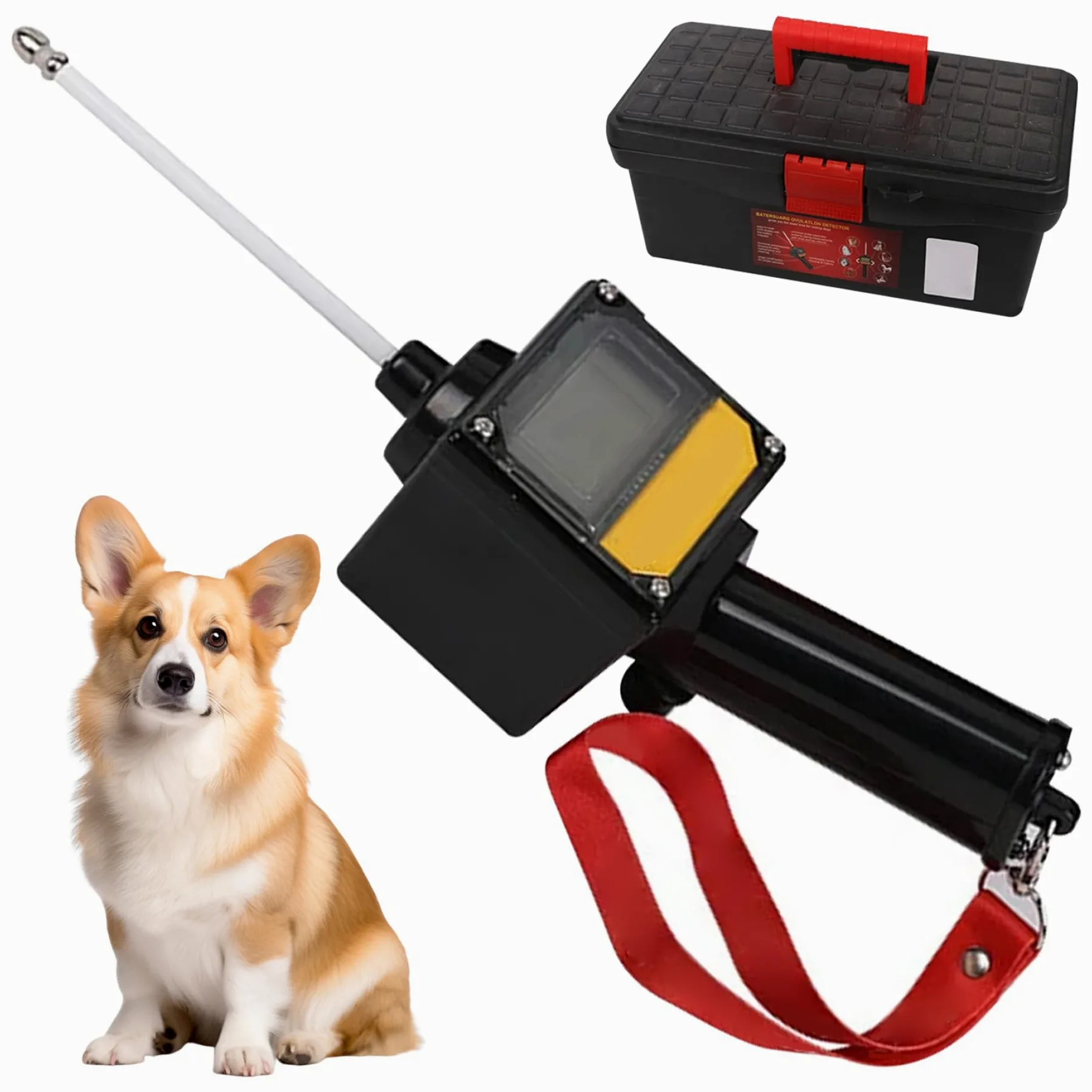 Détecteur d'ovulation pour Chien 2 LCD Test de progestérone imperméable pour Les Chiens avec Une sonde magnétique et Une lonyard Powered Dog Grossancy Test de Reproduction Supplies Ovulation Détecteu