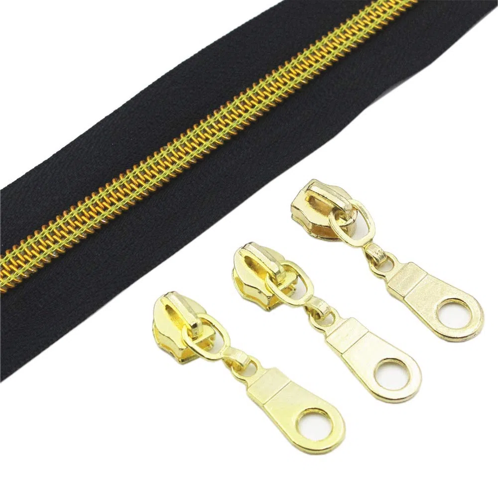 Yahoga 50 pcs fermetures Éclair en nylon pour # 5 Fermeture Éclair de curseurs pour bagages Sacs à main Bulk doré