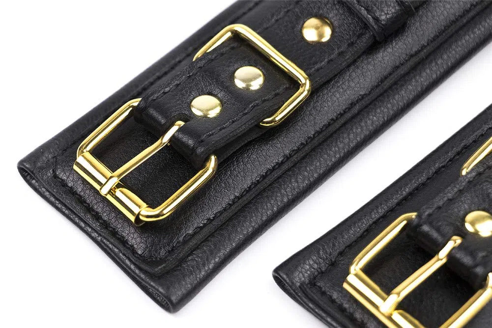 Ensemble de bondage en cuir rembourré
