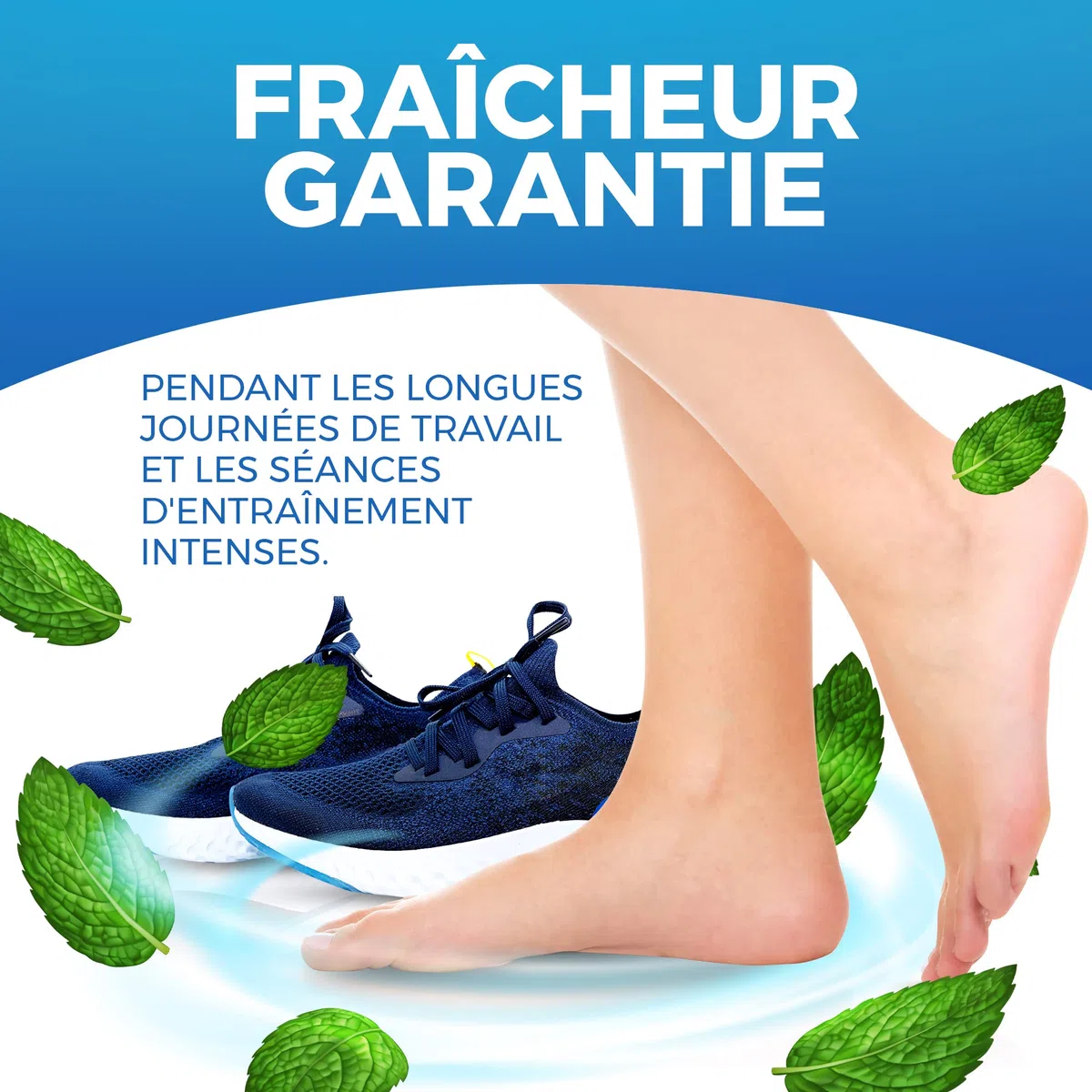 Traitements contre les odeurs de pieds - Deo Antitranspirant Pied & Chaussure pour Lutter Contre les Odeurs & la Transpiration - Spray Anti-Odeurs Naturel Parfum Menthe - 150 ML