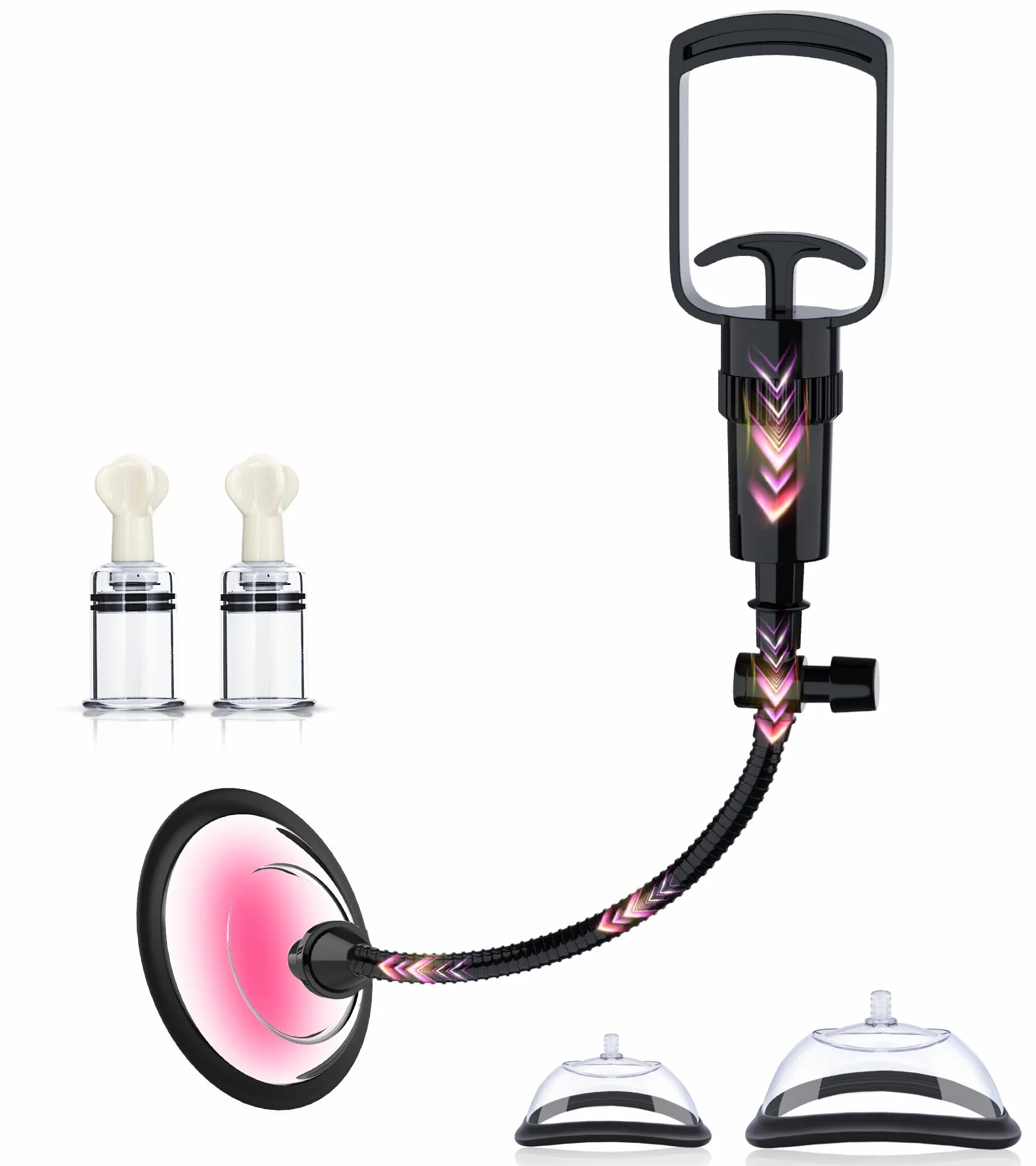 Pompe Vaginale et Tétonnière, Jouet Intime avec Ventouses Clitoridiennes – Pompe Teton, Stimulateur Clitoridien à Succion et Suceurs de Clitoris pour Femme/Couple, Sextoy BDSM Puissant