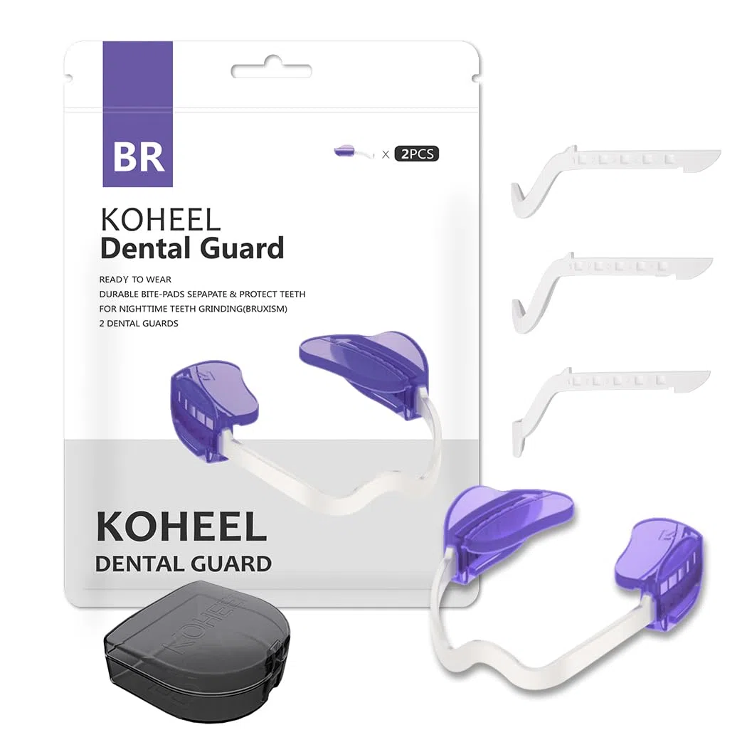 KOHEEL BR-PRO Gouttière Dentaire Ajustable contre le Bruxisme, Protège-Dents de Nuit Sans Ébullition Anti-Grincement & Serrement de Dents (Lot de 2)