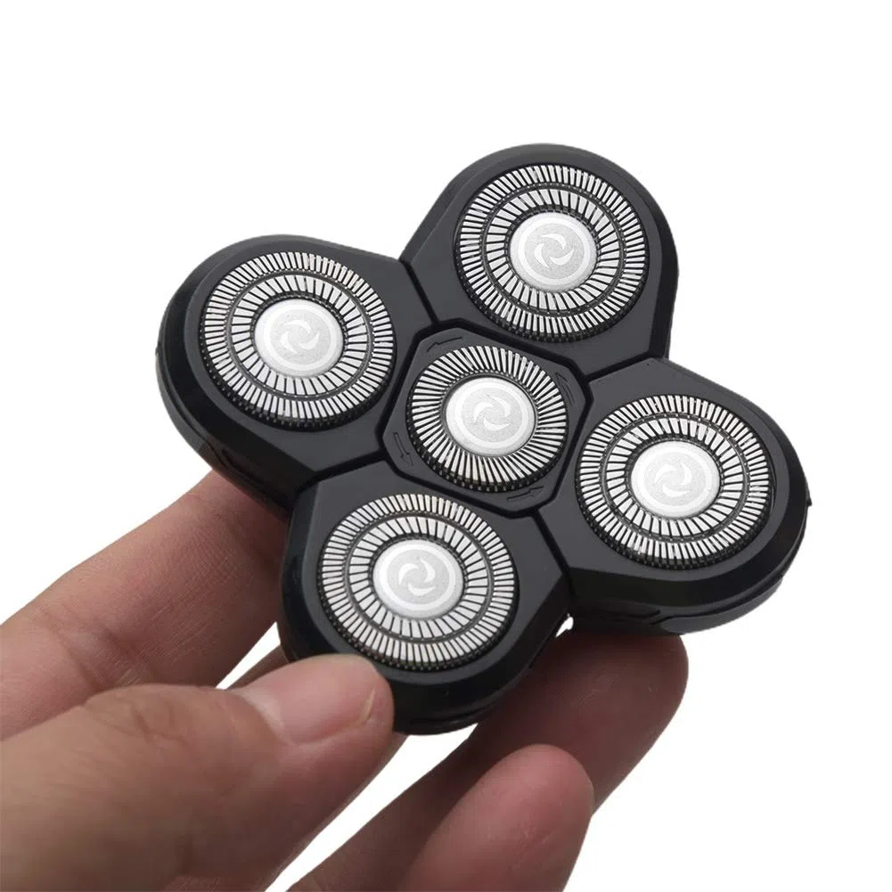 5 Tête Rasoir De Remplacement Pratique pour Rasoir électrique Rasage Outil Chauve(Or,Vendu 2)