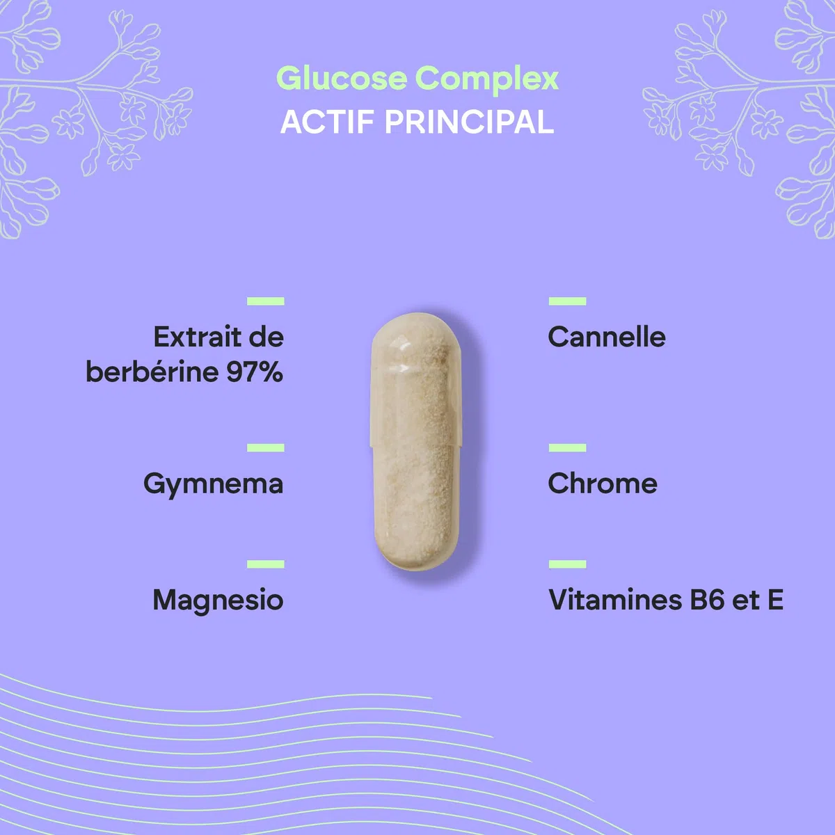 Glucose Complex 2000mg - Glycémie - Contrôle Glucose Berbérine Cannelle Chrome Melon Amer Gymnema Poivre Noir et Vitamine E B6 - Contribue au Maintien d'une Glycémie Normale - 90 Gélules Nutralie