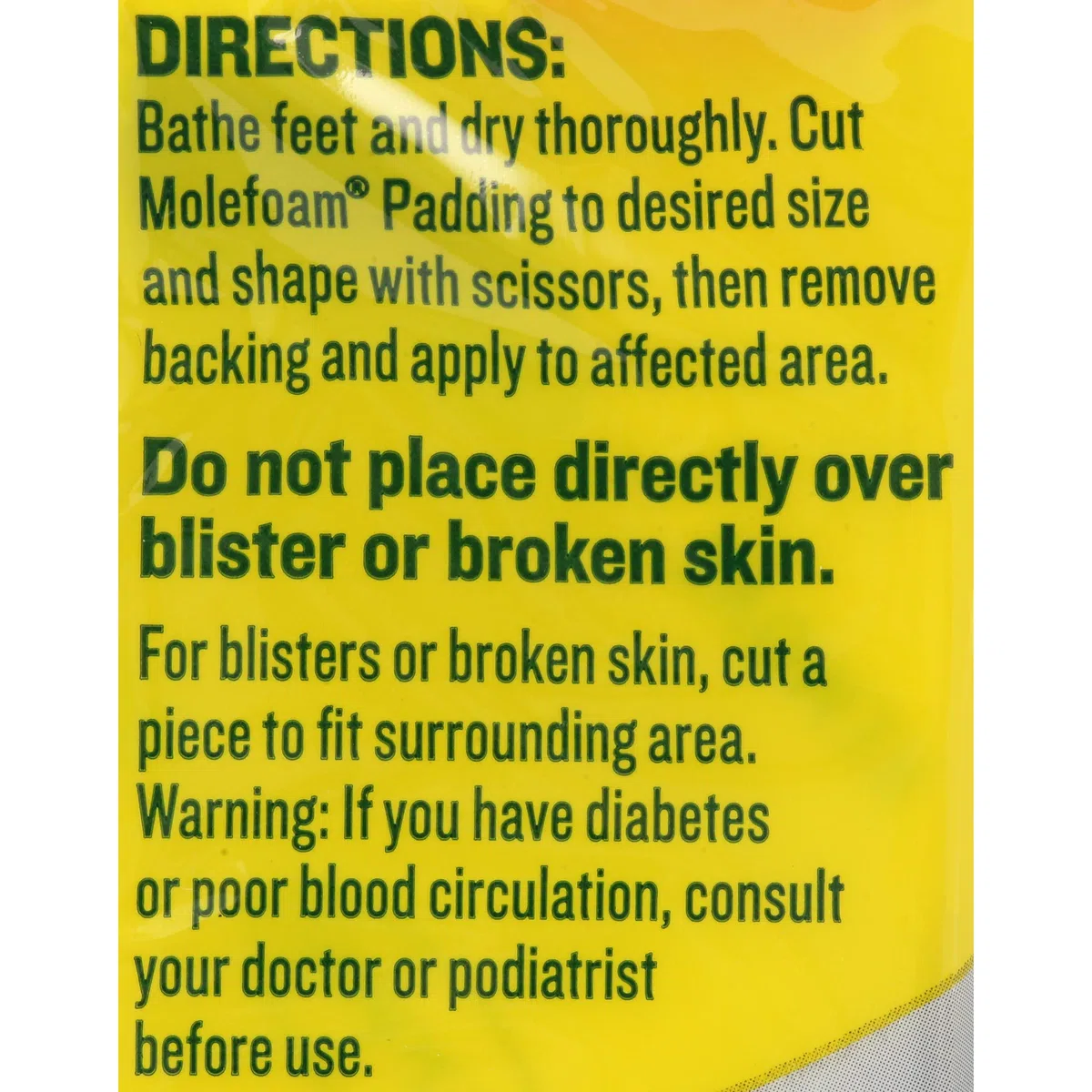 Dr. Scholls 284005 4in. x 3 .50in. Molefoam, 2 Pack