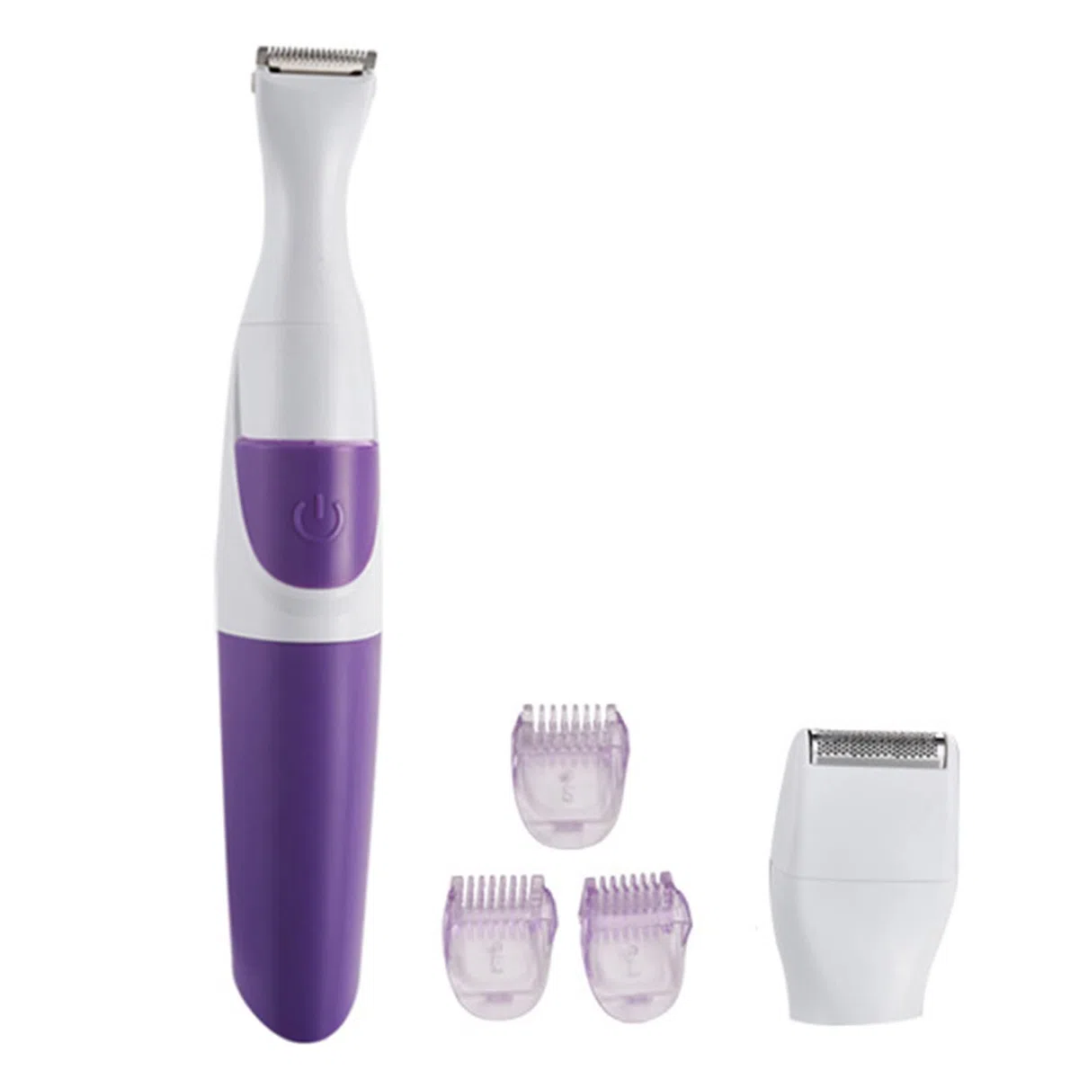 Tondeuse à Cheveux 2 en 1 étanche pour Femmes, Tondeuse électronique Lavable pour Ligne de Bikini, Utilisation Humide et Sèche, Violet