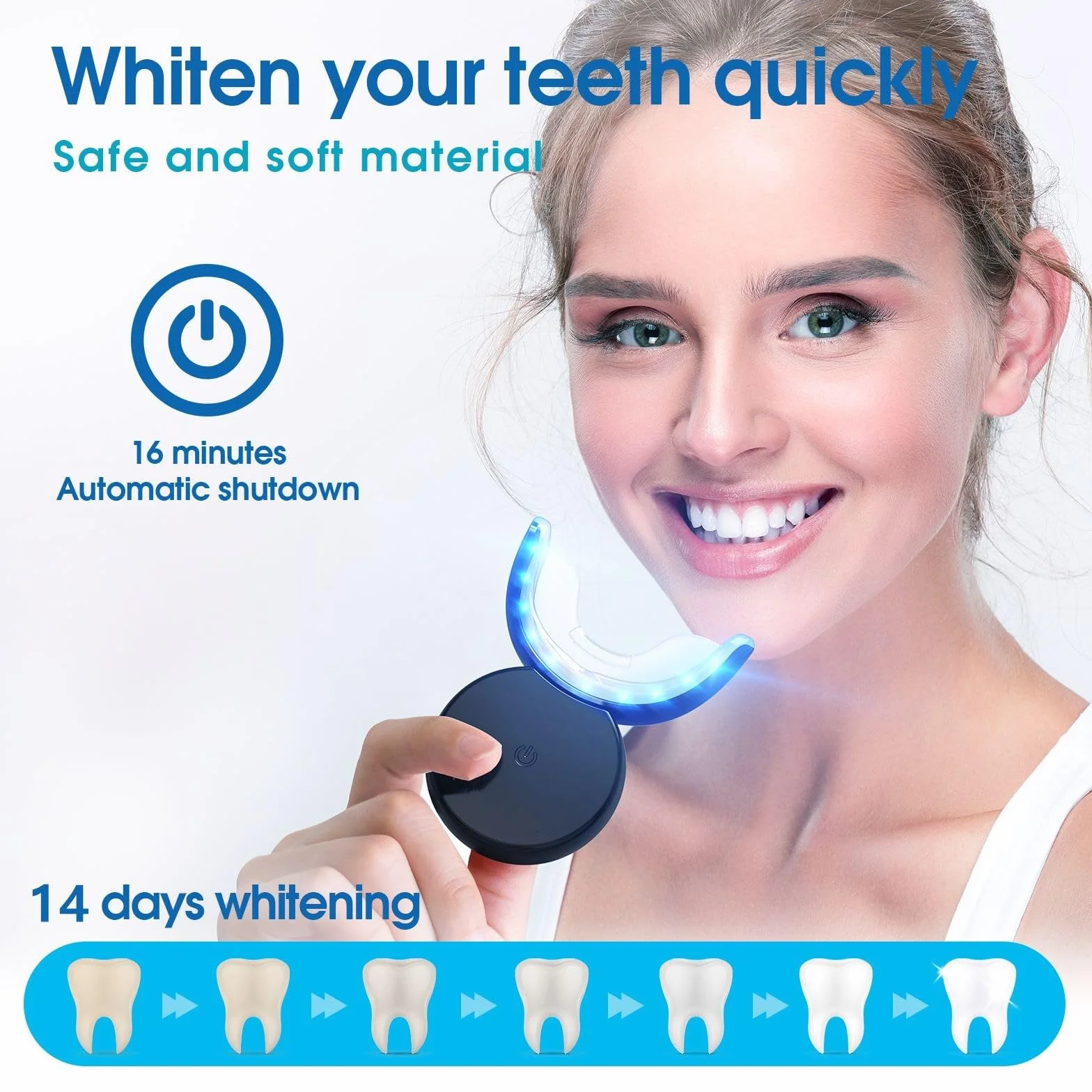 Kit Blanchiment Dentaire Professionnel: Technologie LED à Lumière Froide pour un Blancheur Instantanée en 16 Min - Spécialement Conçu Blanchisseur pour Dents Sensibles