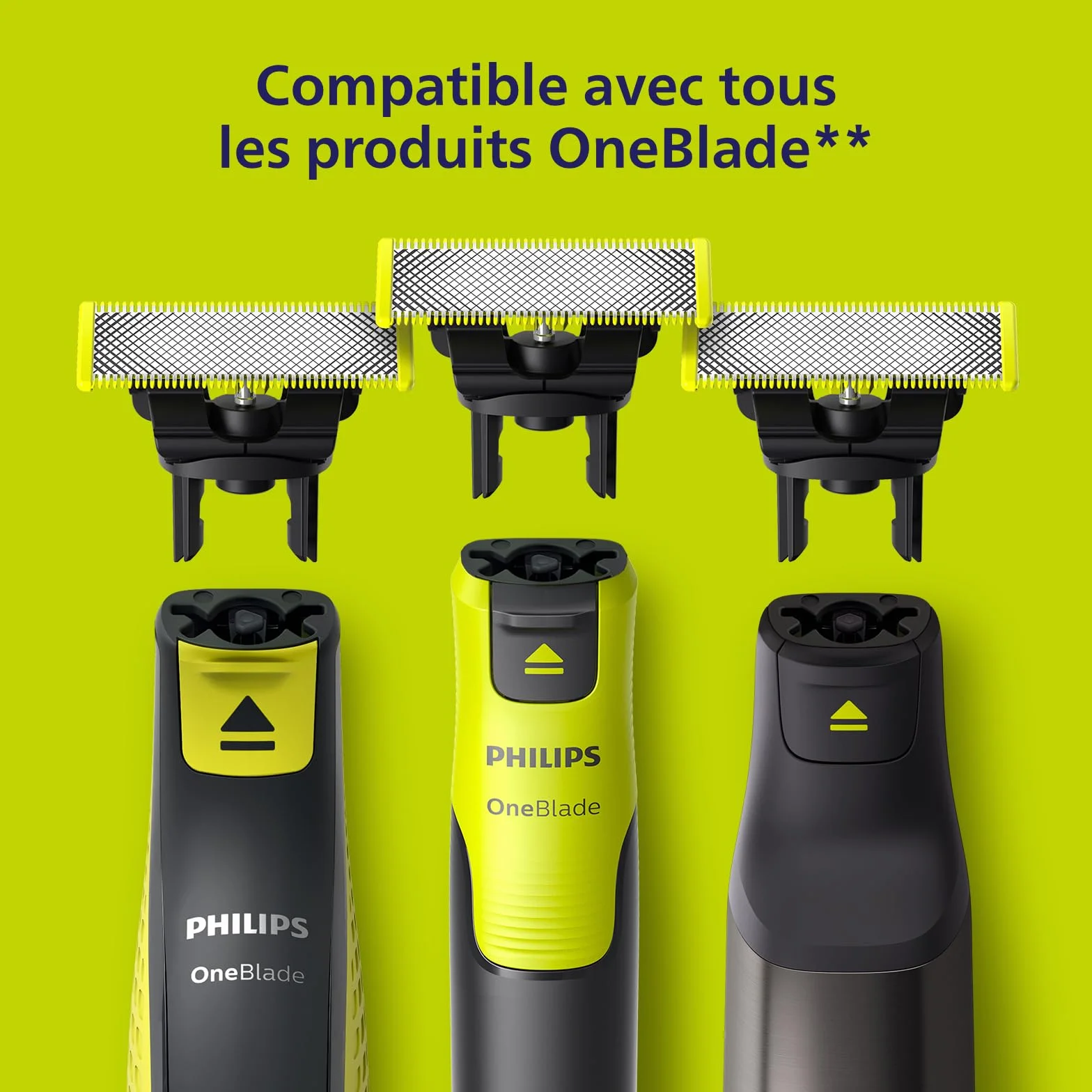Philips OneBlade Original 360 lames, pour tous les modèles OneBlade et OneBlade Pro, 2 pièces (modèle QP420/60)