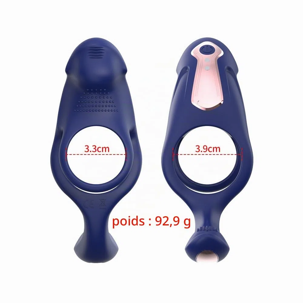 Masseur de Prostate Intelligent 3-en-1 avec APP - Vibromasseur à Poussée Automatique & Anneau Pénien - 9 Modes de Vibration & Télescopique - Silicone Médical Étanche - Sextoy Homme Point P & Couple