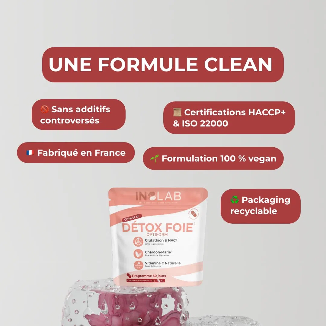 INOLAB Glutathion NAC Chardon Marie Acérola I Detox Immunité | N-acetyl-cysteine Glutathione à fermentation Naturelle I Gélule GASTRO RESISTANTE Assimilation optimisée I Détox Antioxydant