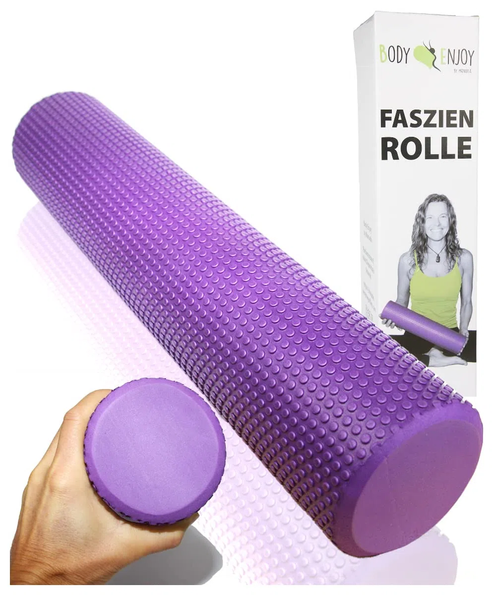 Rouleau de Massage Dos en Mousse EVA; Soft Trigger Point Fascias Foam Roller pour Relaxation et Recuperation Musculaire; Rouleau Massant Yoga Pilates étirement du Dos