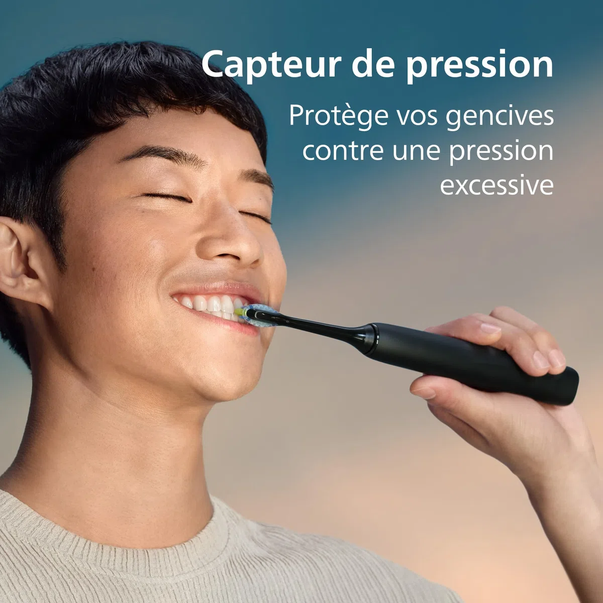 Philips Sonicare DiamondClean 9000, Brosse à dents électrique sonique avec application, capteur de pression, 4 modes de brossage, 3 niveaux d'intensité, verre de charge, pack de 2, HX9914/57