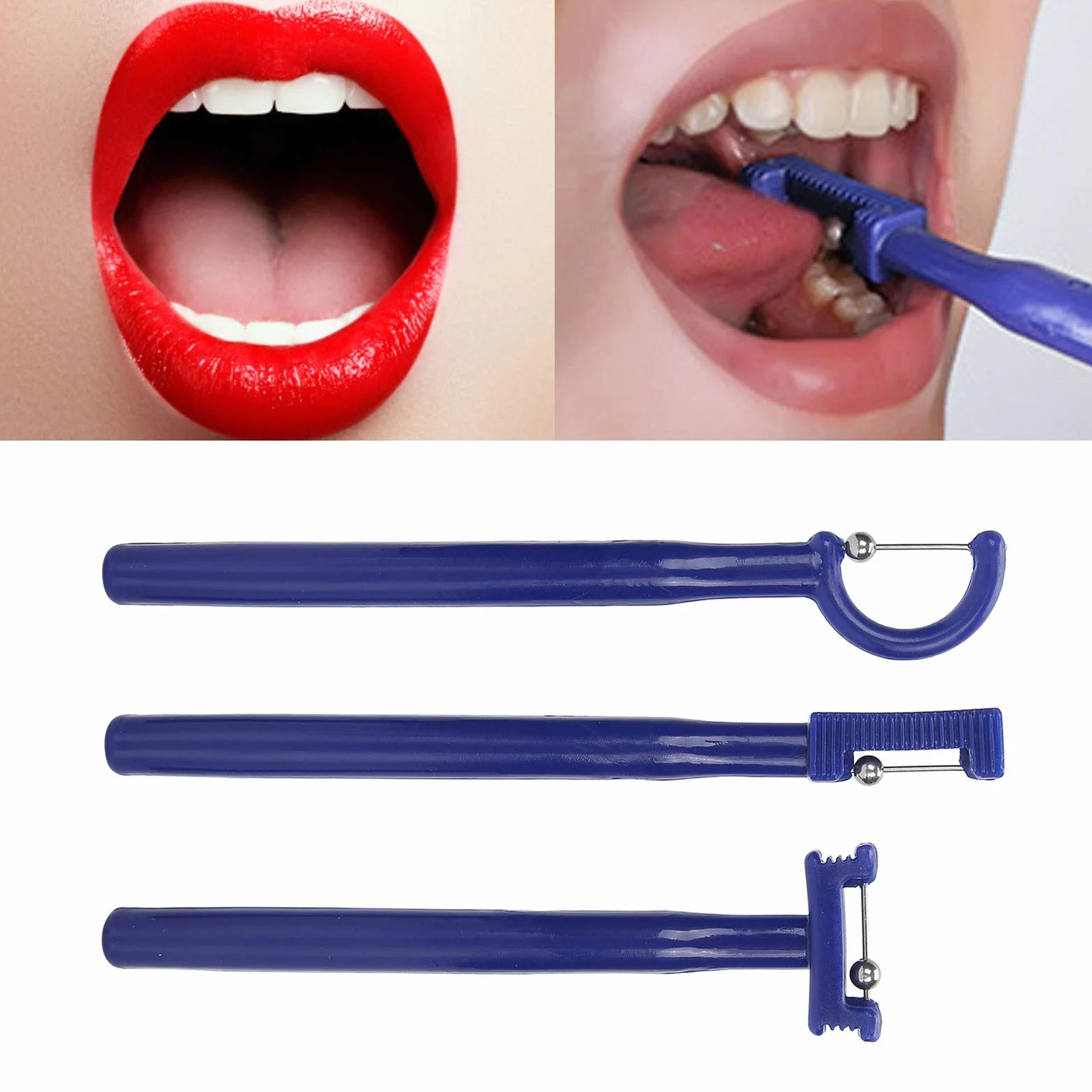 3 pièces outil d'exercice de pointe de langue latéralisation de pointe de langue levage ensemble d'entraînement musculaire oral pour les enfants et les adultes