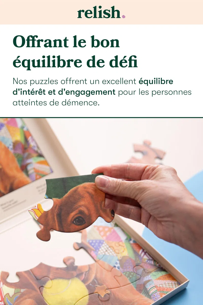 Relish ‘Lily Pond’ Puzzle 13 Pièces : Activités Adaptées aux Seniors Atteints de Démence ou d’Alzheimer