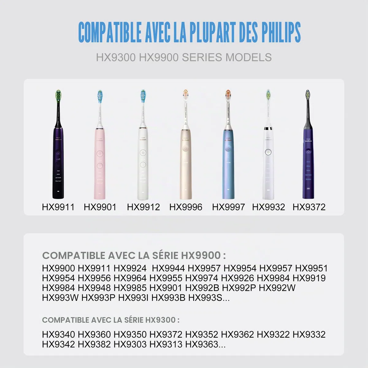 Chargeur de Brosse à Dents Électrique pour Brosse à Dents Compatible avec Philips Sonic HX9300 HX9900 Series Base de Charge Inductive Portable étanche