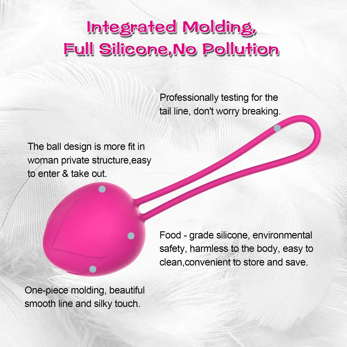 2 en 1 Poids et massages d'exercice Kegel Balls Débutants et resserrement - pour le contrôle de la vessie et les muscles du plancher pelvien (Rose)