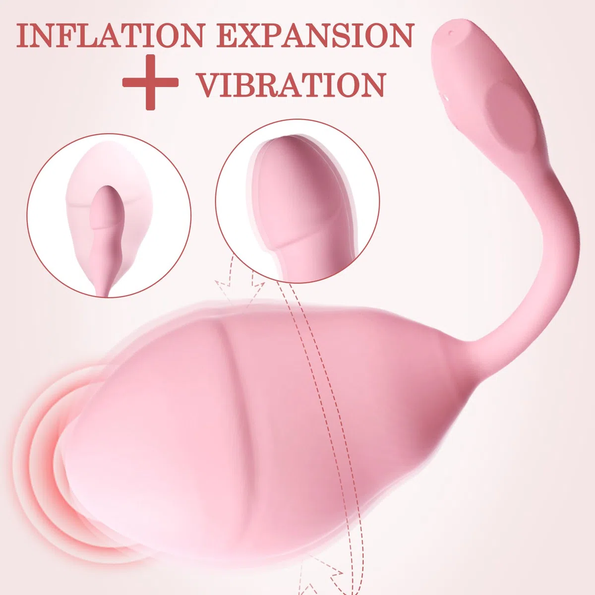 BDSMYEE Plug Anal Gonflable Buttplug Femme, Vibromasseur Plug Anal Gonflable avec 10 Modes de Vibration Stimulation du Point G Jouets Sexuels de Masturbation pour Femmes