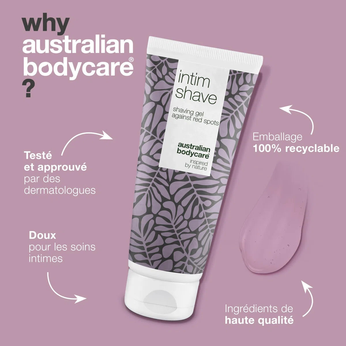 Gel de Rasage Australian Bodycare Intim Shave (200ml) | Pour Poils Incarnés, Irritations et Bosses de Rasoir | pH Equilibré | À l'Huile d’Arbre à Thé d’Australie