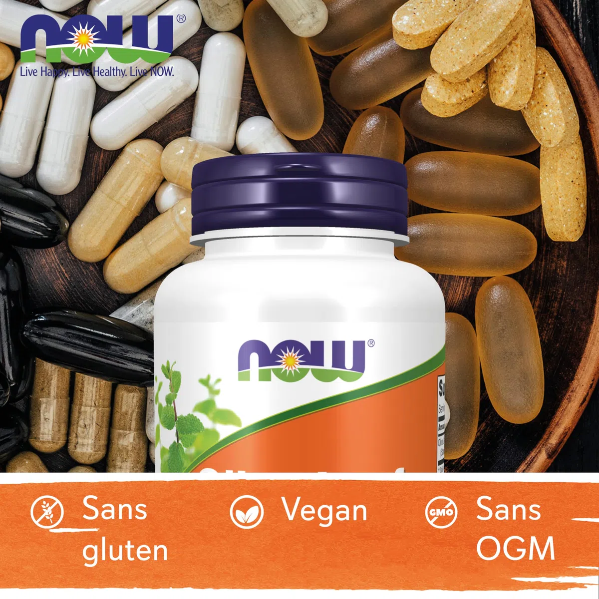 Now Foods, Olive Leaf Extract (Extrait de Feuille d'Olivier), 500mg, 120 Capsules végétaliennes, Testé en Laboratoire, Sans Soja, Sans Gluten, Végétarien, Sans OGM