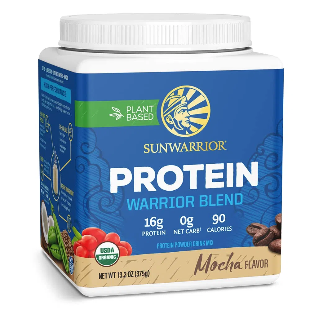 Sunwarrior Warrior Blend Organic Protein Moka pour Unisexe Supplément Alimentaire de 13,2 oz 1 Unité