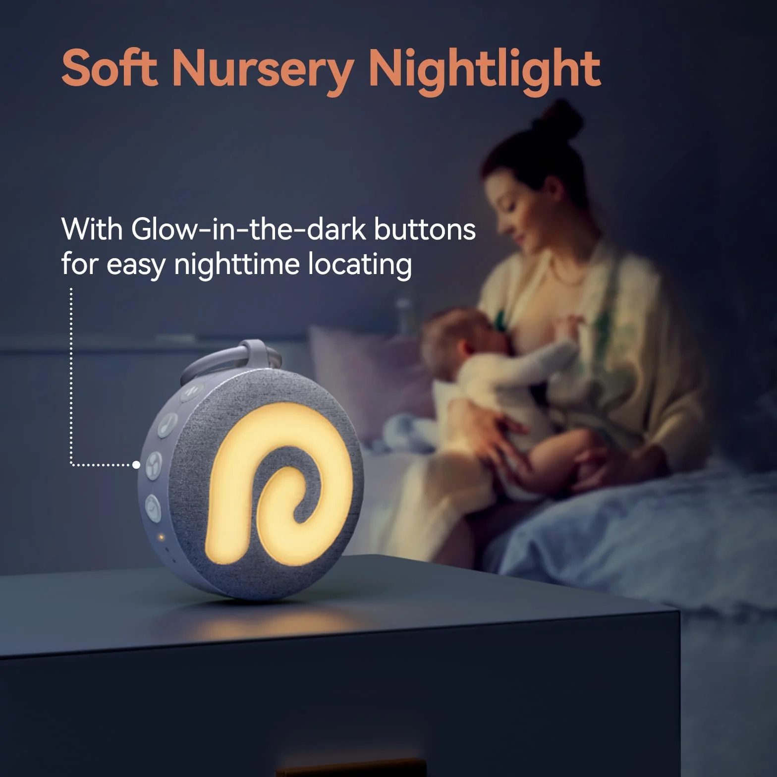 Dreamegg Machine à Bruit Blanc Bebe Portable, White Noise Machine avec Veilleuse Bébé pour Enfant Adulte–21 Sons Apaisants, USB Rechargeable, Idéal pour la chambre & voyages, Cadeau Nouveau-né, D11