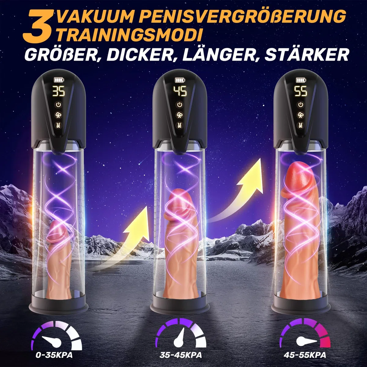 Gobeken Pompe à Pénis sex toýs homme Masturbateurs masculins avec 4 D'aspiration& 6 modes entraînement,Vakuum pumpe pompe pénis Vibromasseurs avec Vaginette Silicone, Sextoy Homme Masturbateur