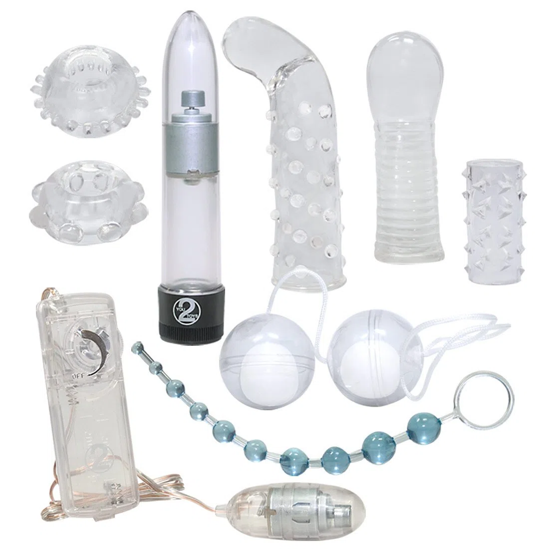 Crystal Clear 8 Sextoys en Transparente