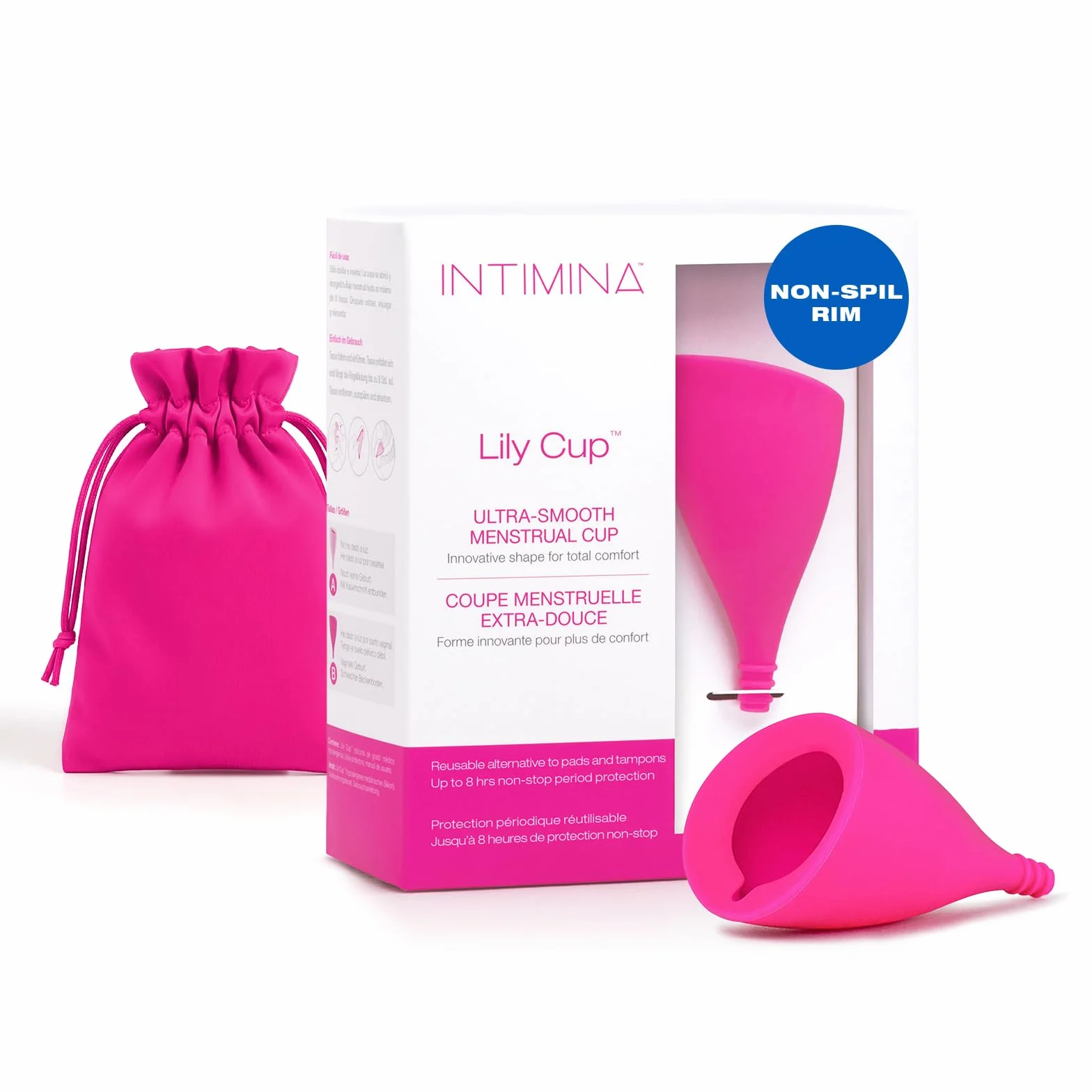 INTIMINA Lily Cup Taille B - Protection Menstruelle Fine à Porter Jusqu’à 8 Heures Consécutives