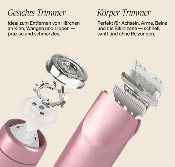 Rasoir Klyne Femme, Klyne Tondeuse Femme —— Tondeuse Intime & Sourcils, Recharge USB, Étanche IPX7, Pour Bikini, Aisselles, Jambes et Nez