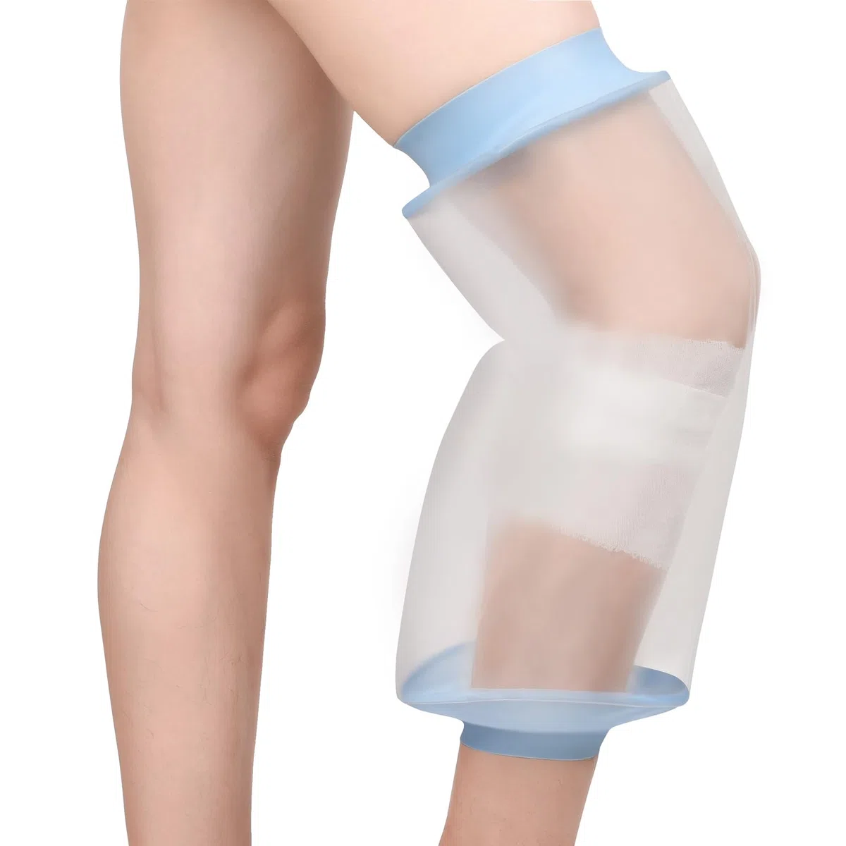 Fasola Protection Genou Douche, Protège Attelle Genou Douche Adulte, Réutilisable Sac de Douche Protection Genoux, Maintenir le Bandage au Sec, XL