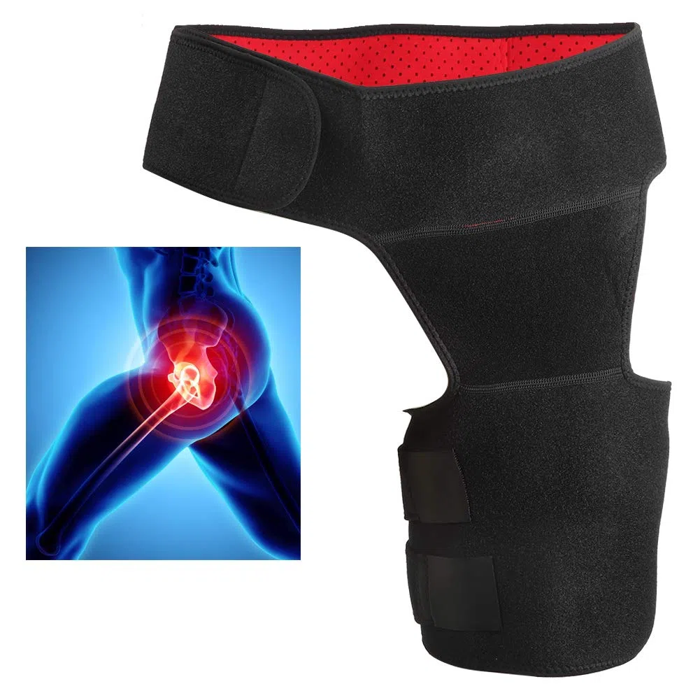 Brrnoo Support à l'aine, Soutien de l'articulation de la Hanche soulagement de la Douleur orthèse de Compression orthèse de Soutien de l'aine avec Ceinture réglable pour Femmes et Hommes