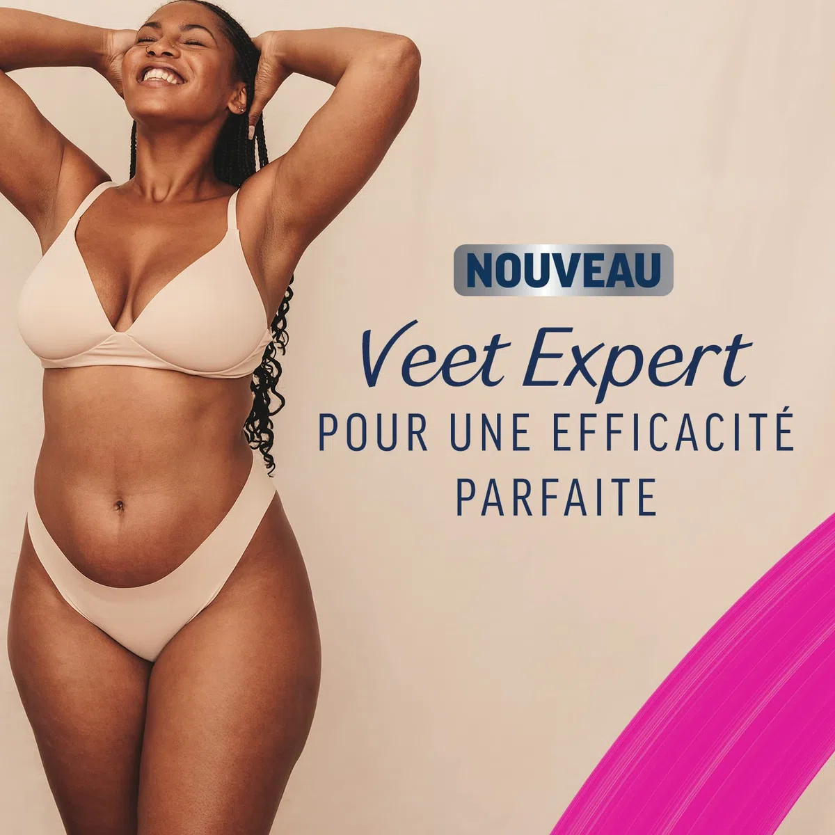 Veet Expert - Lot de 80 Bandes De Cire Froide - Corps & Jambes - Peaux Sensibles