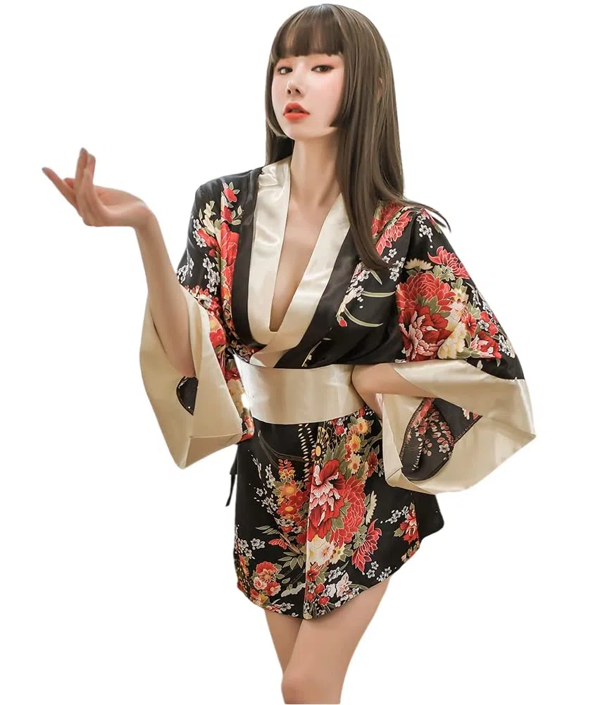Robe kimono traditionnelle japonaise Yukata pour femme - Pyjama sexy - Cosplay