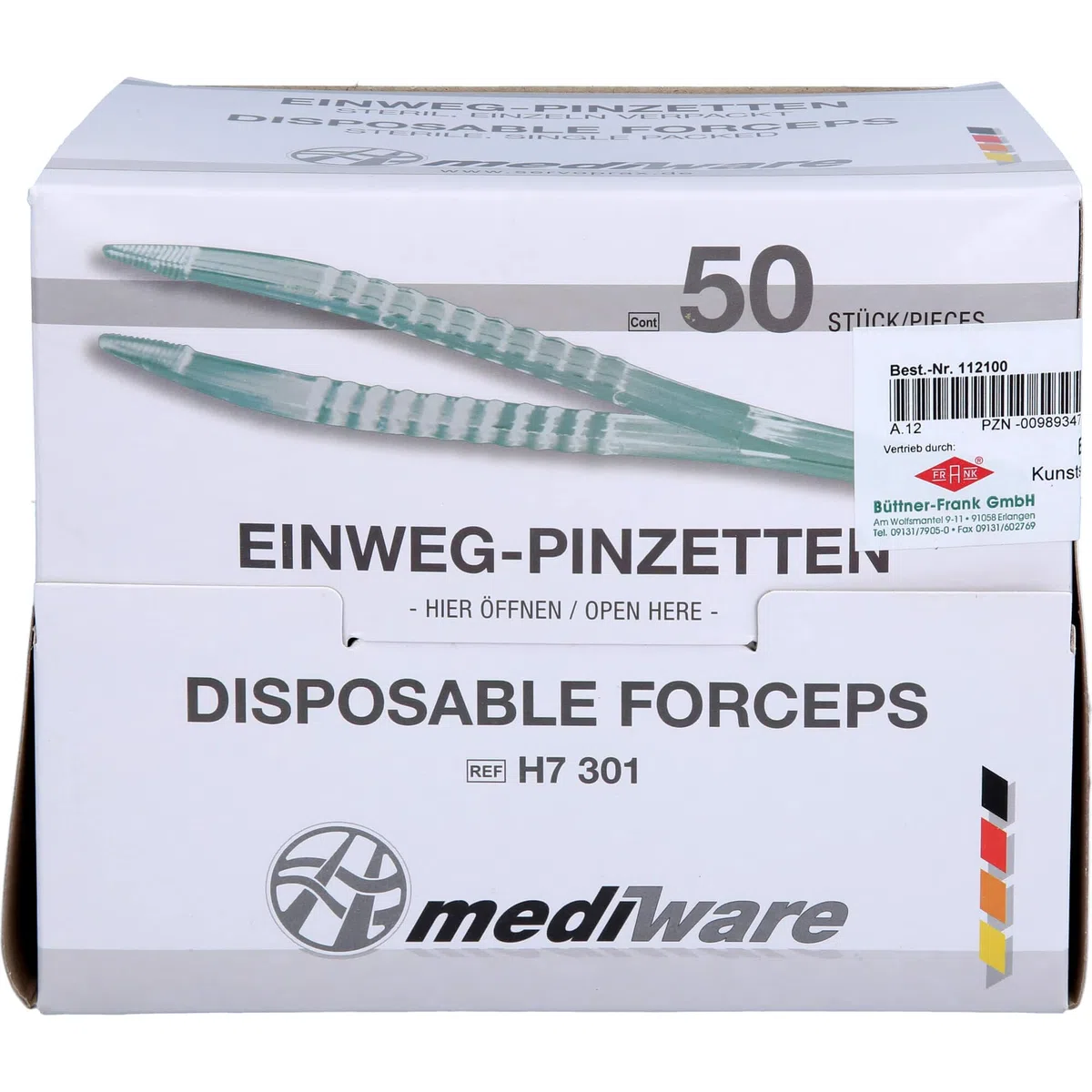 Pince à épiler une fois stérile, 50 St