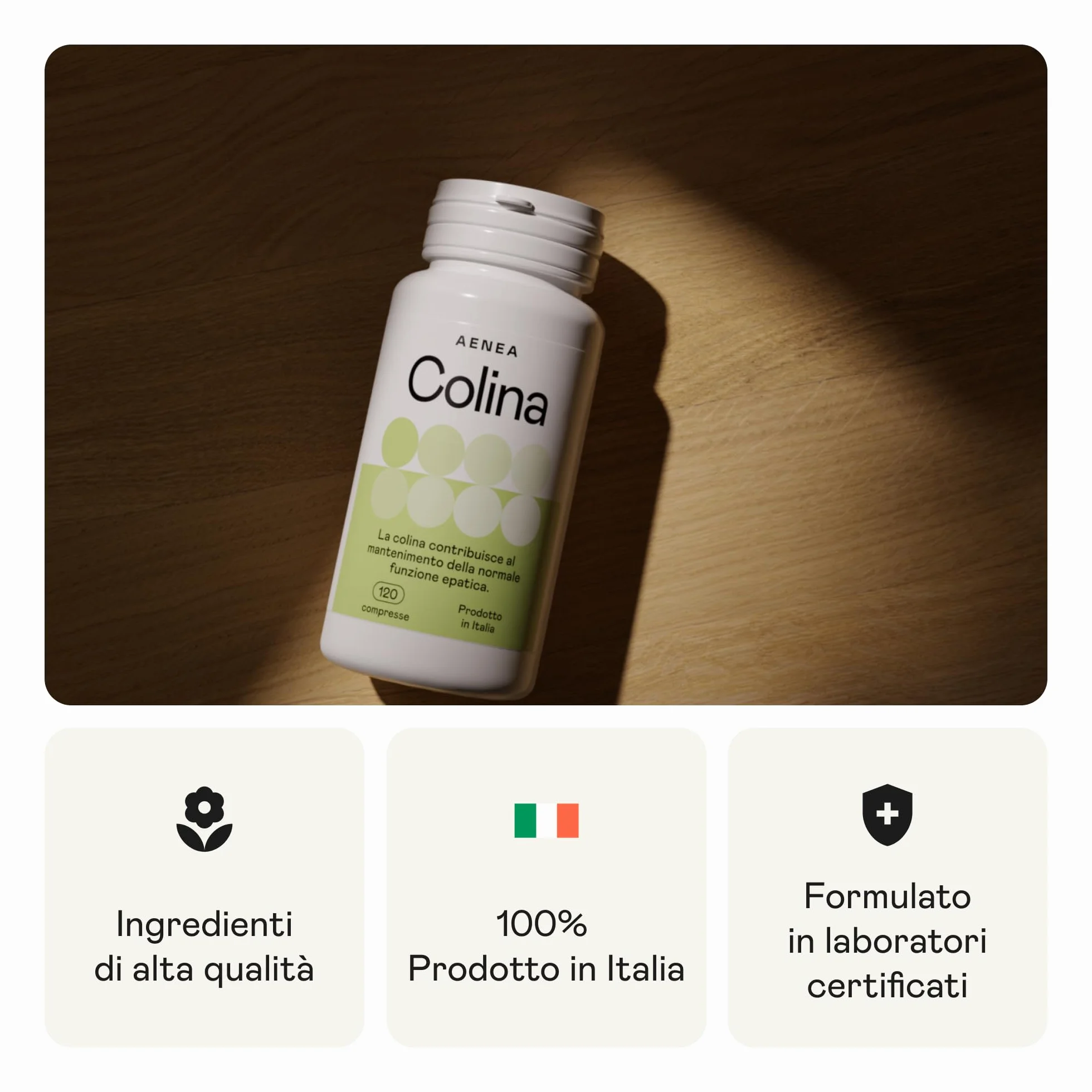 Choline Complément 120 cps Haute Dosage - 1200 mg Choline Bitartrate purifie le foie pour fonction hépatique et métabolisme des graisses, action purifiante, désintoxication, fourniture 4 mois Made in