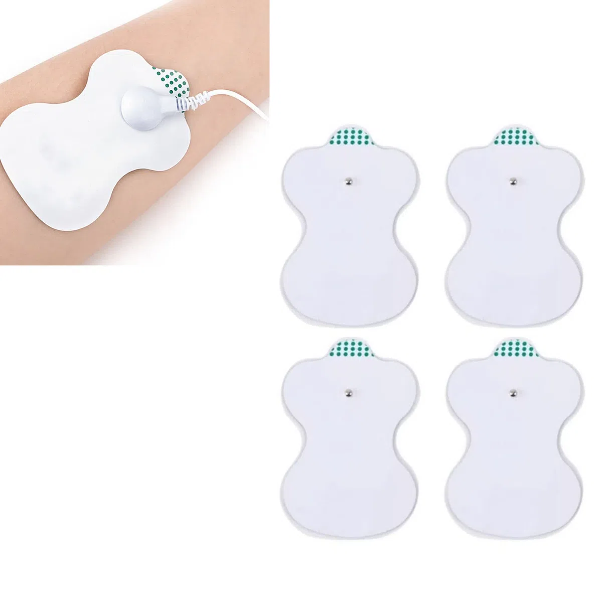 TENS Lot de 50 électrodes réutilisables, pour électrodes thérapeutiques, pour instrument de massage, physiothérapie, masseur corporel