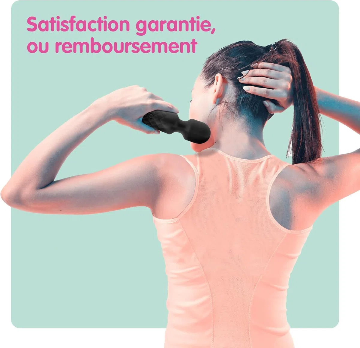 Oliver James Vibromasseur Personnel de Voyage - Silencieux, Puissant et Rechargeable - 20 Modes de Vibration et 8 Vitesses Pour Détendre Tout le Corps et Apaiser les Tensions Musculaires, Noir