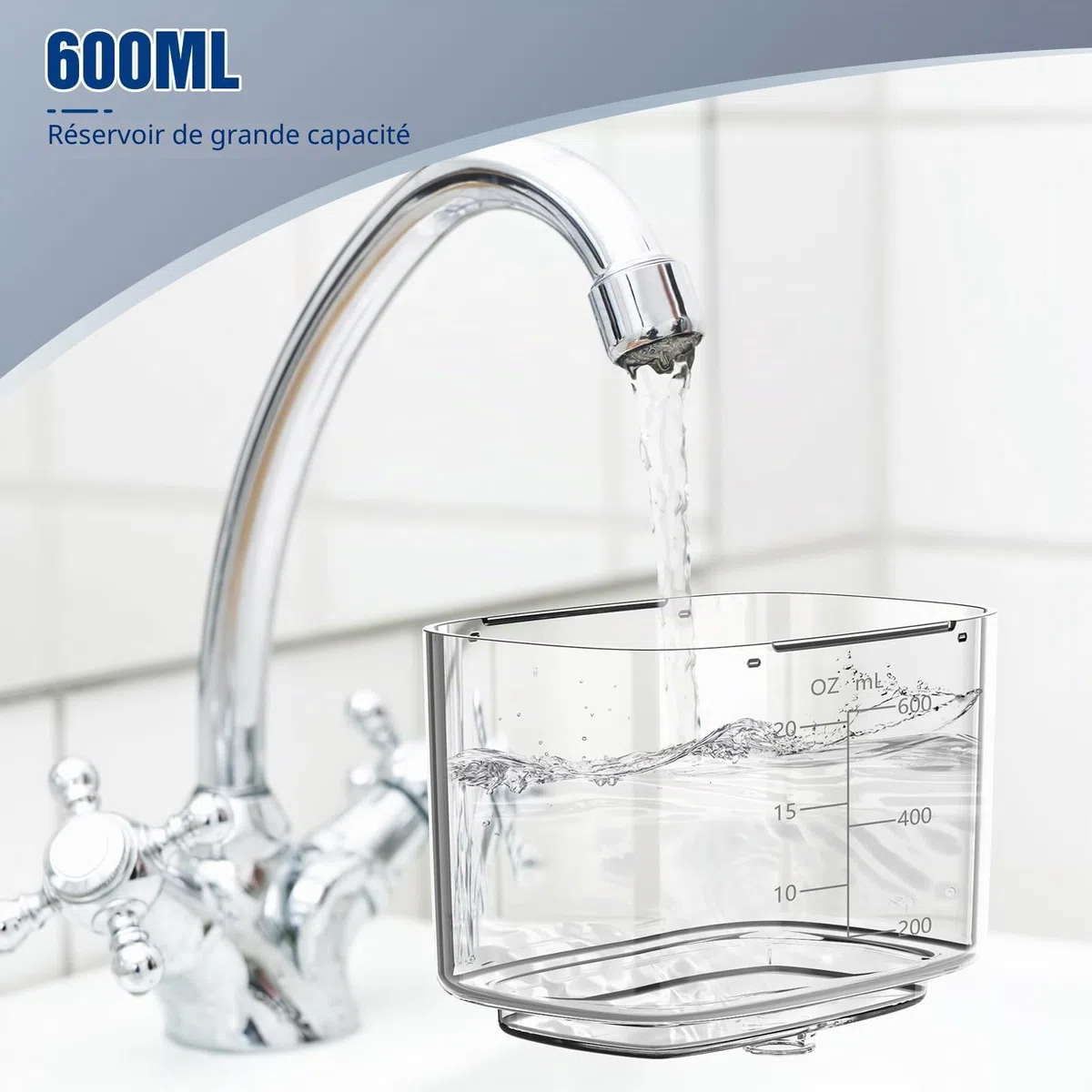 Sawgmore Hydropulseur dentaire électrique 10 niveaux de pression capacité de 600 ml irrigateur oral multifonctions 5 embouts pour la maison noir