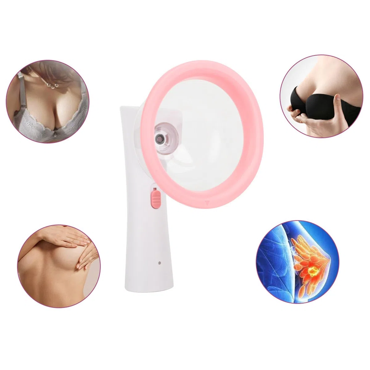 Stimulateur Mammaire Électrique - Massage Thoracique USB Anti Affaissement | Dispositif de Ventouse Mammaire Électrique pour Femmes et Proches