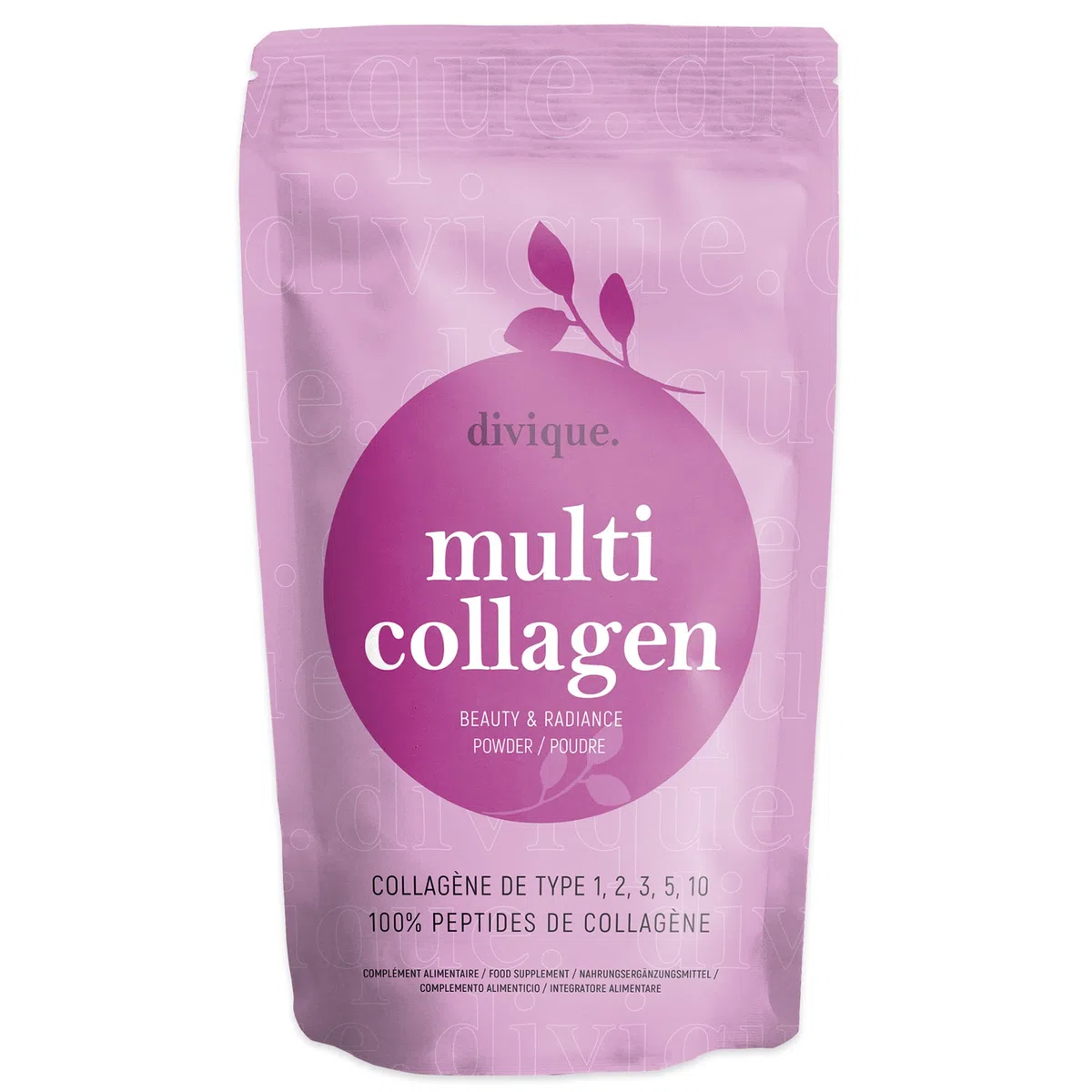 Divique poudre de collagène [500g] - premium multicollagène de type 1, 2, 3, 5, 10-100% peptides - 10 000 mg de collagène par jour - insipide, soluble, sans additifs